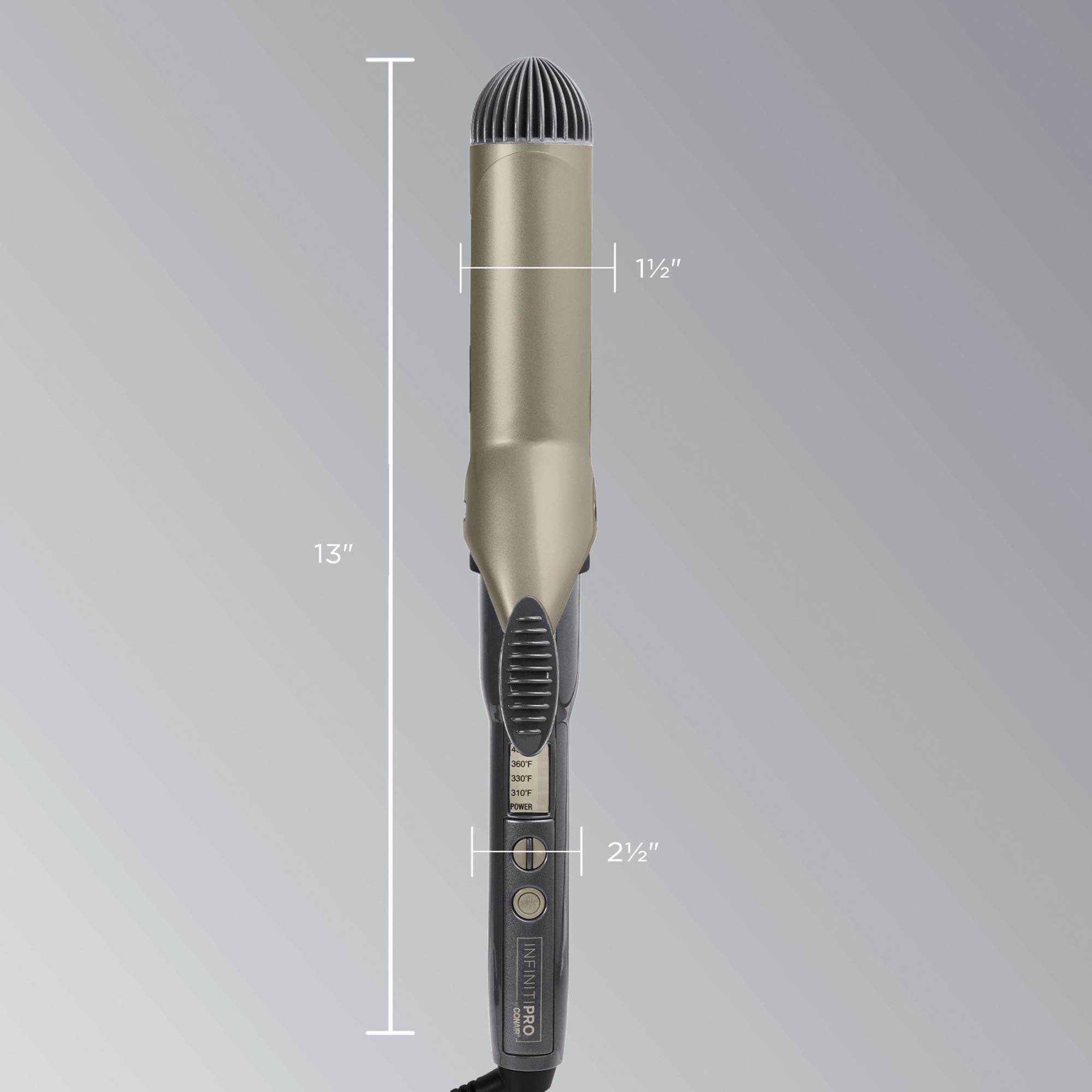 Conair InfinitiPro ofrece calor rápido en 30 segundos para peinados rápidos.