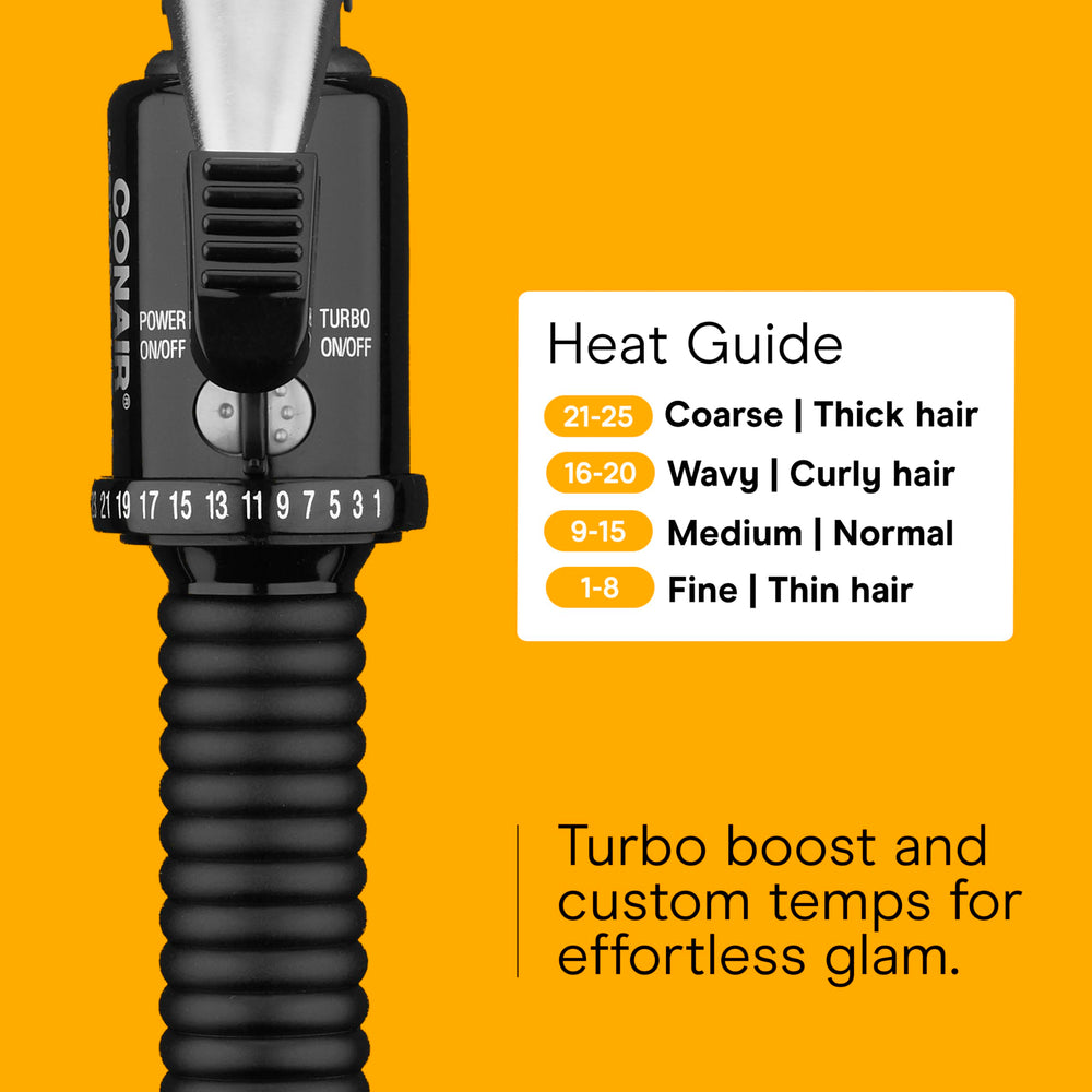 Conair rizador con cable giratorio evita enredos durante el peinado