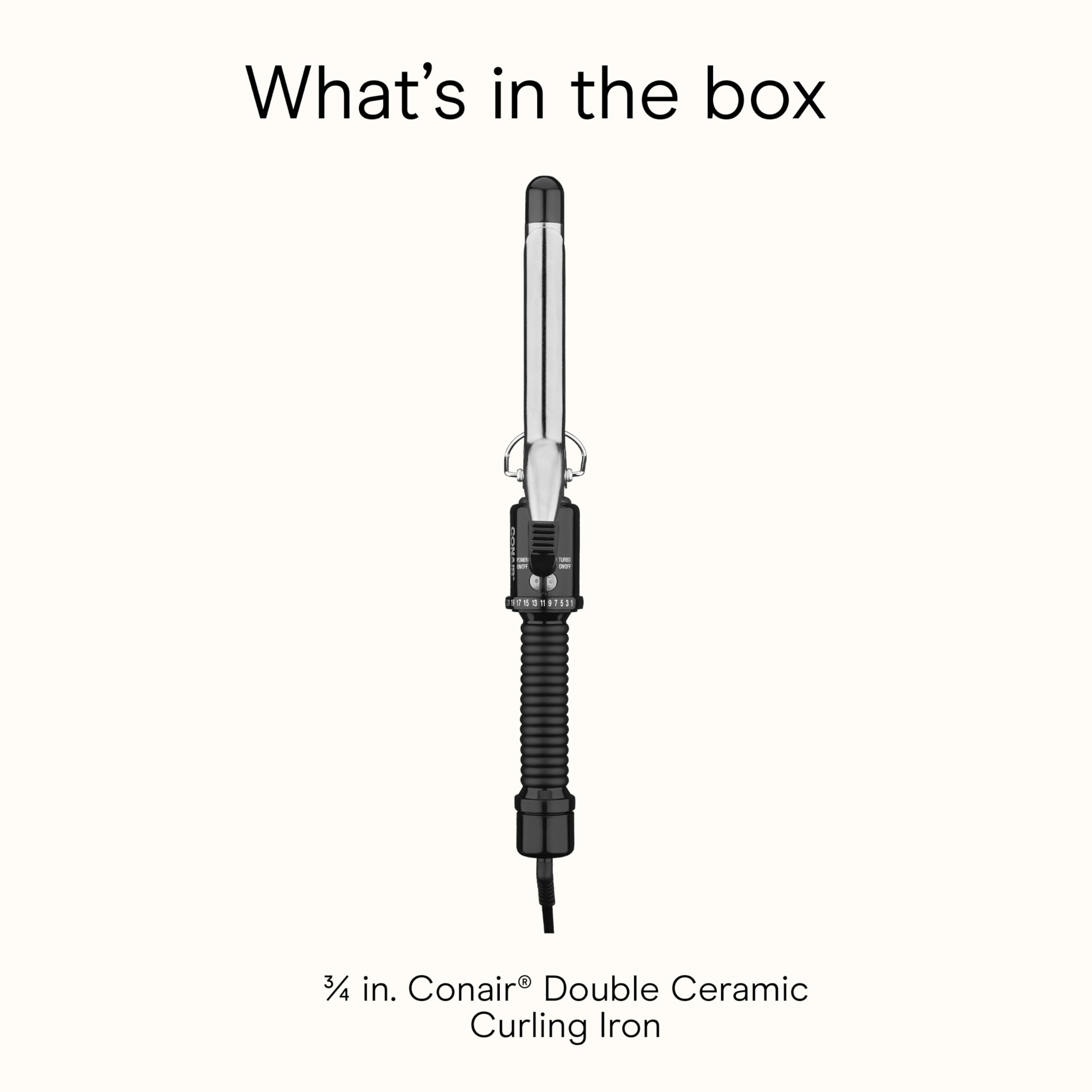 Conair Instant Heat 25 ajustes de calor para diferentes cabellos.