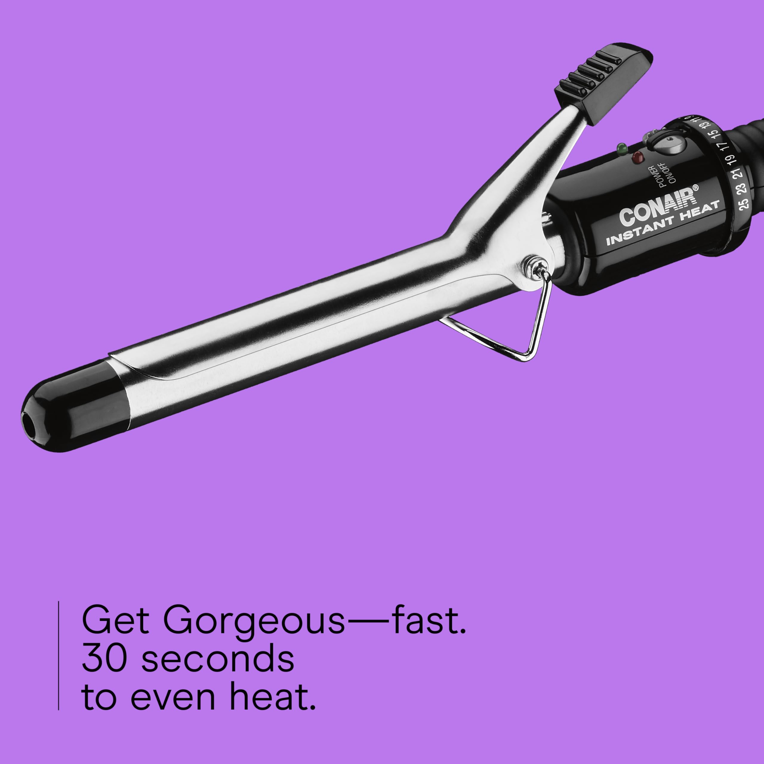 Conair Instant Heat mango ergonomico antiresbalante para mayor control.