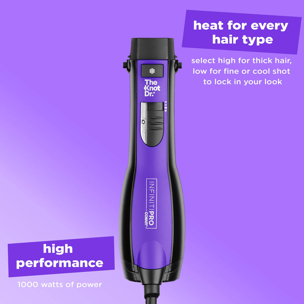Conair Knot Dr. cepillo oval, diseño ergonómico para peinados definidos.