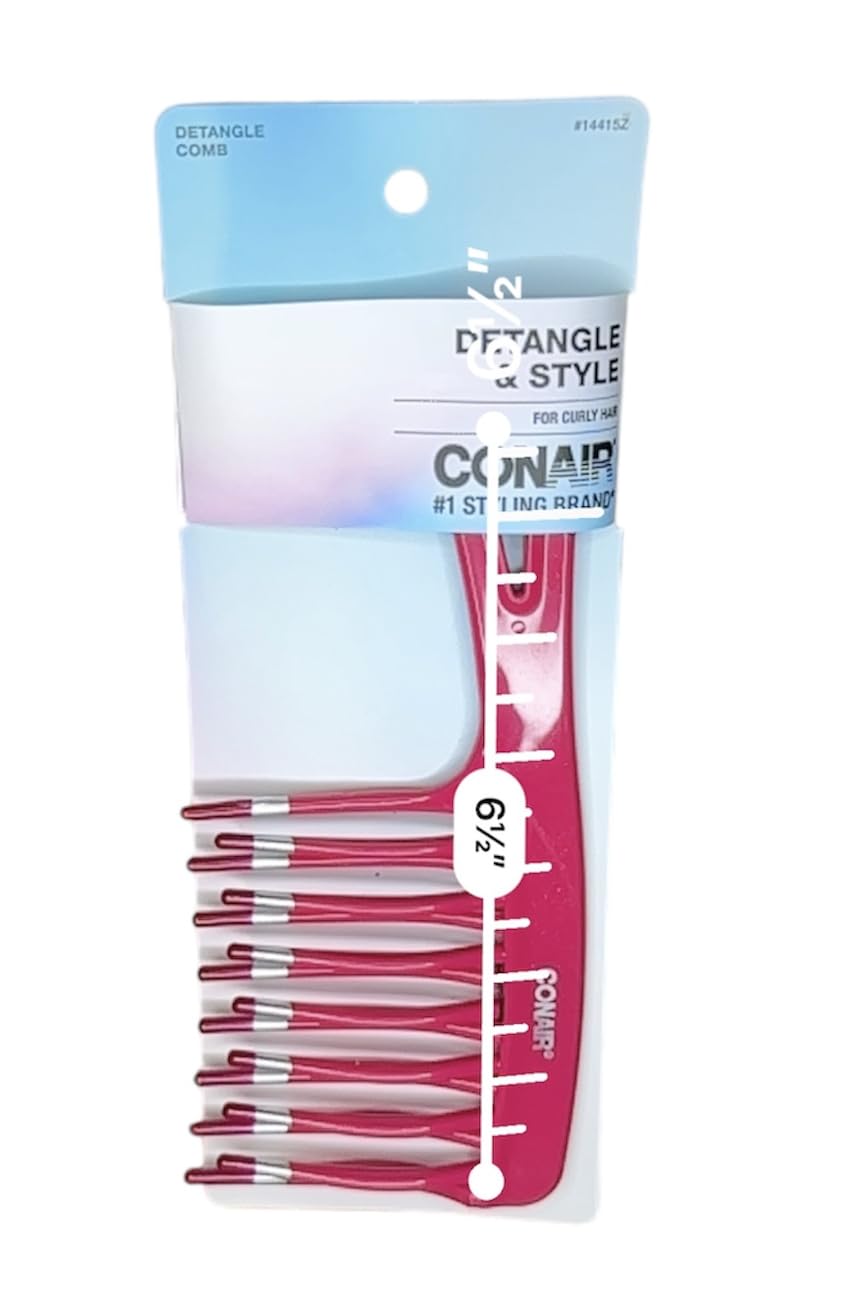 Conair paquete de 3 peines desenredantes para uso familiar, práctico y rápido.