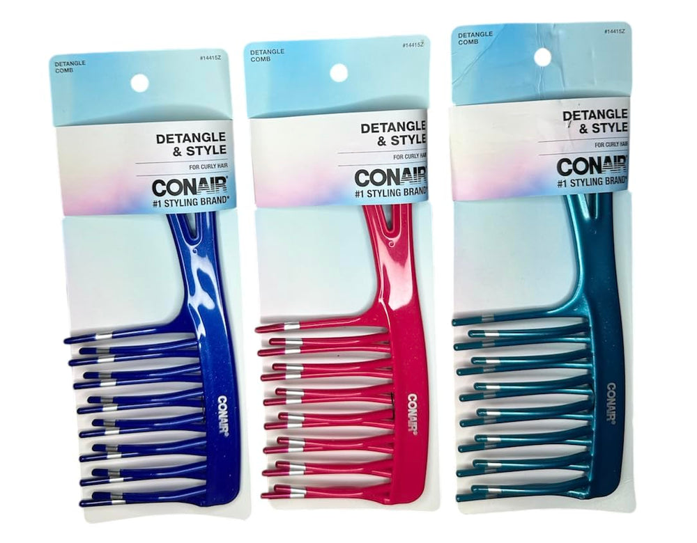 Conair peine desenredante para pelo ondulado ofrece desliz suave y sin tirones.