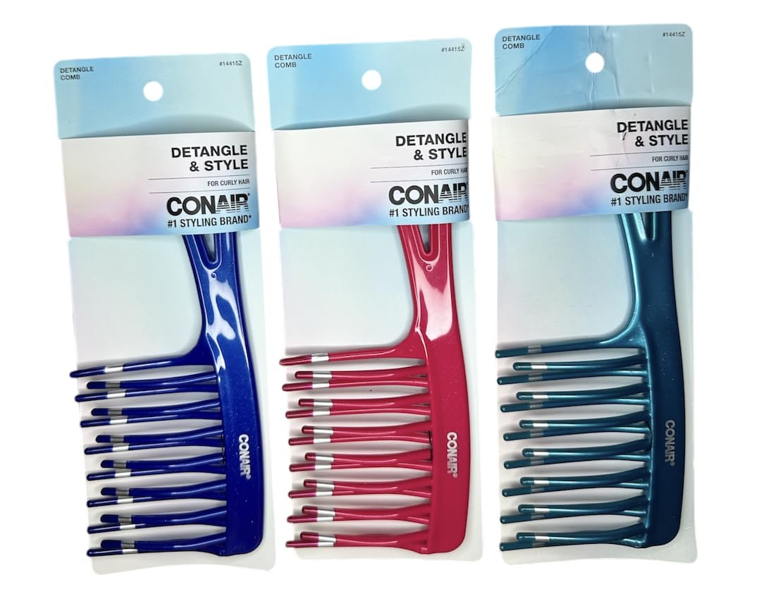 Conair peine desenredante para pelo ondulado ofrece desliz suave y sin tirones.