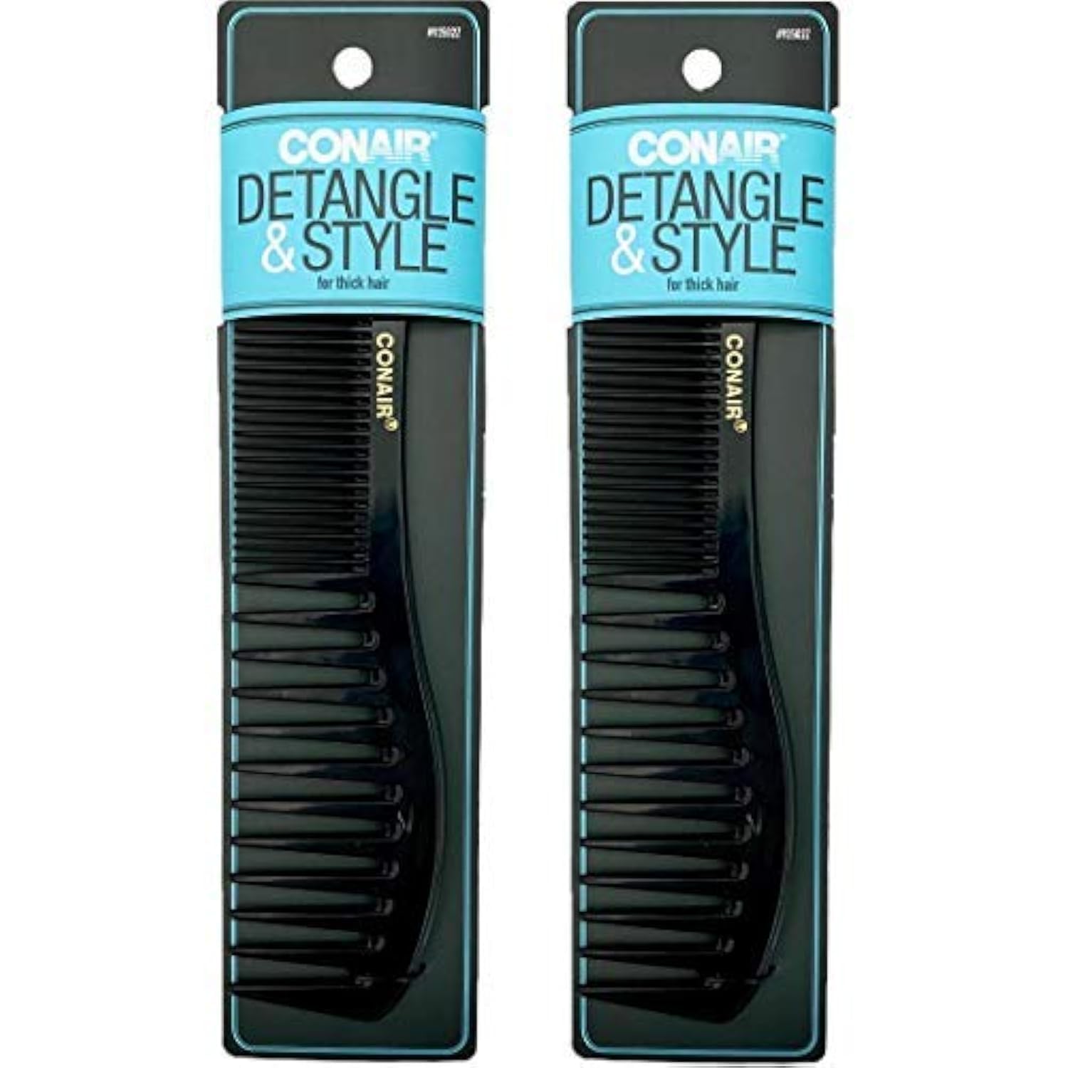 Conair peine de dientes anchos desentrena suavemente el cabello para desenredar.