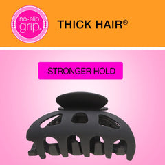 Conair Scünci pinza para cabello grueso, grande, negra, sujeción estable para peinados