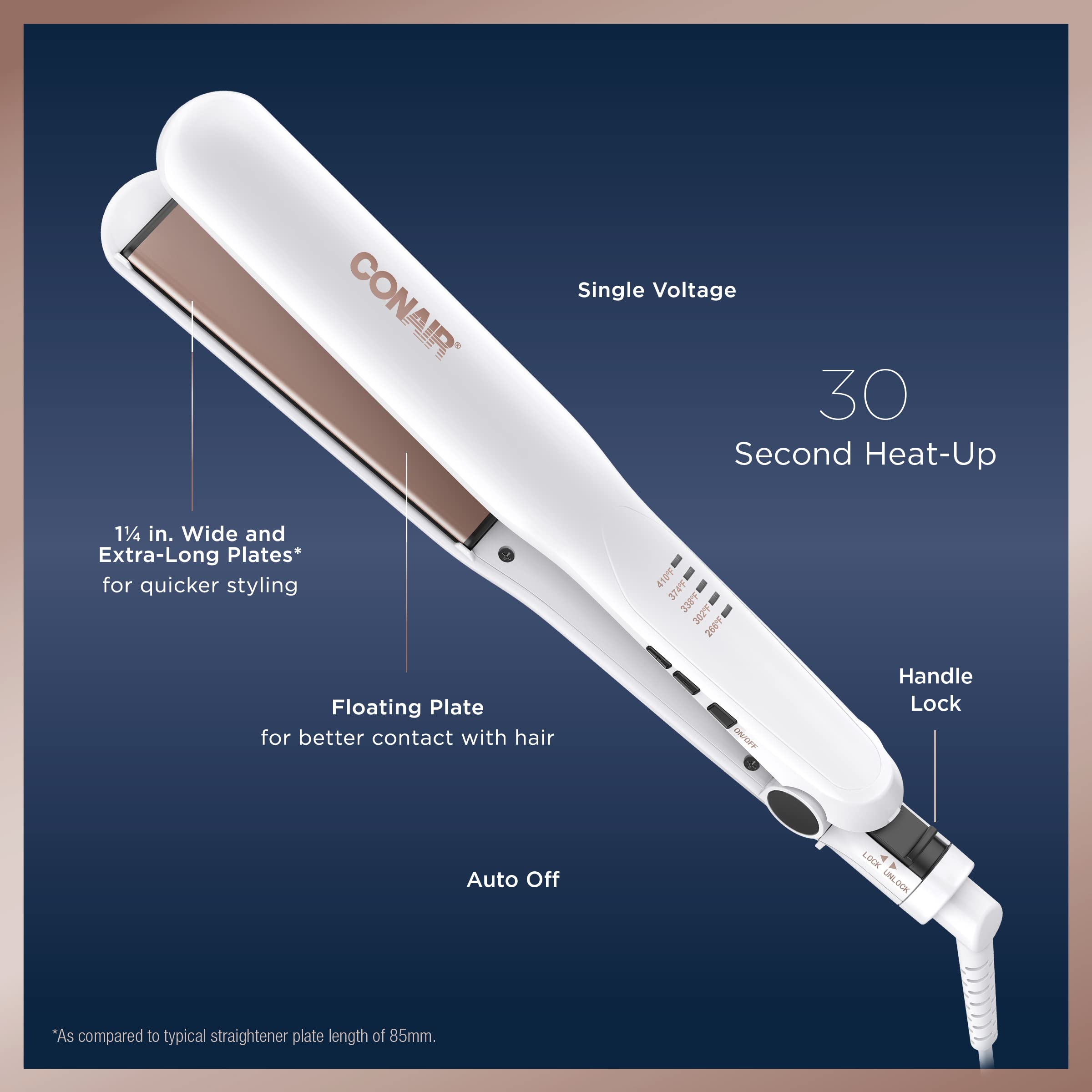 Conair plancha cerámica doble para lograr rizos suaves o liso perfecto sin frizz.