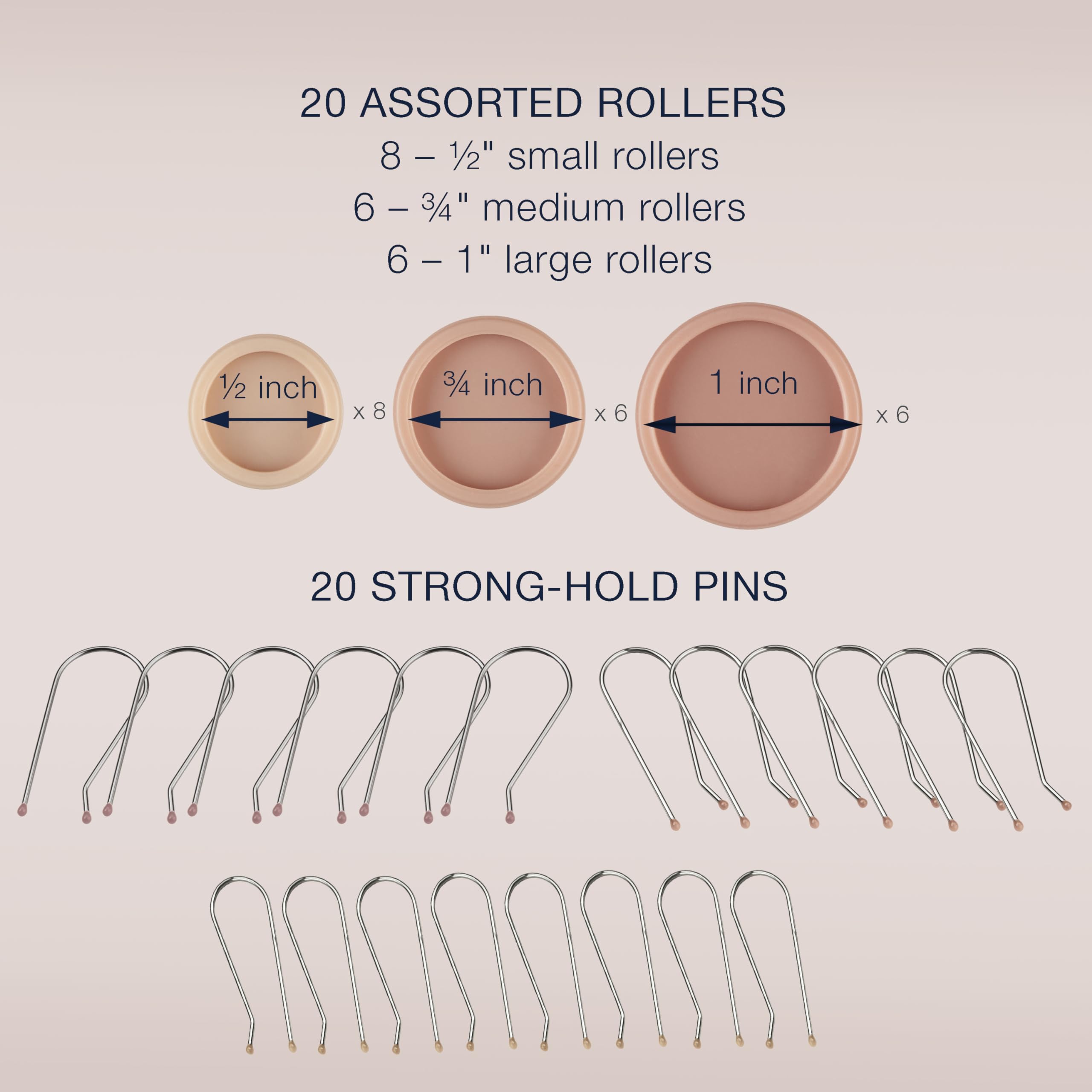 Conair rulos cerámicos 3/4 pulgada para ondas suaves