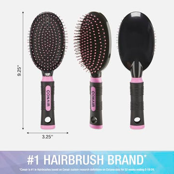 Conair: base acolchada flexible que protege el cuero cabelludo al peinar.