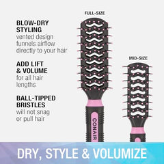 Conair cepillo ventilado tamaño viaje facilita retoques y peinado sobre la marcha