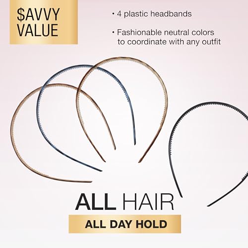 Diadema delgada Scunci por Conair, ideal para recoger el cabello durante el maquillaje.