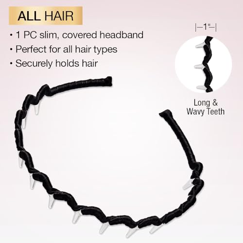 Diadema zigzag de Conair Scünci, fijación suave para el cabello.