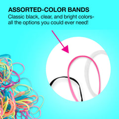 Ligas multicolores de Conair Scünci para estilos divertidos.