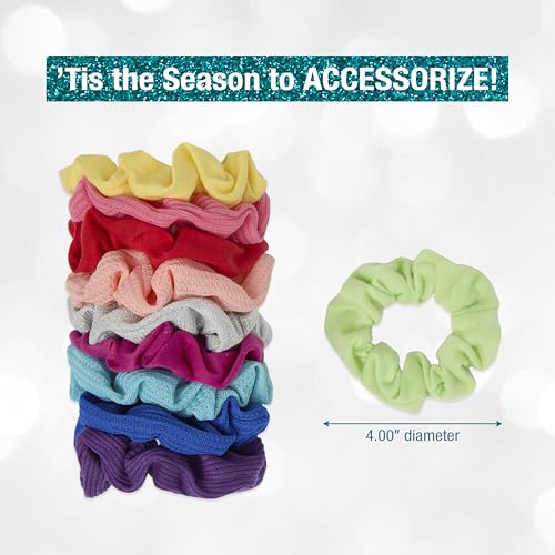 Scrunchie Scúnci de Conair con texturas y colores variados para cambio rápido.