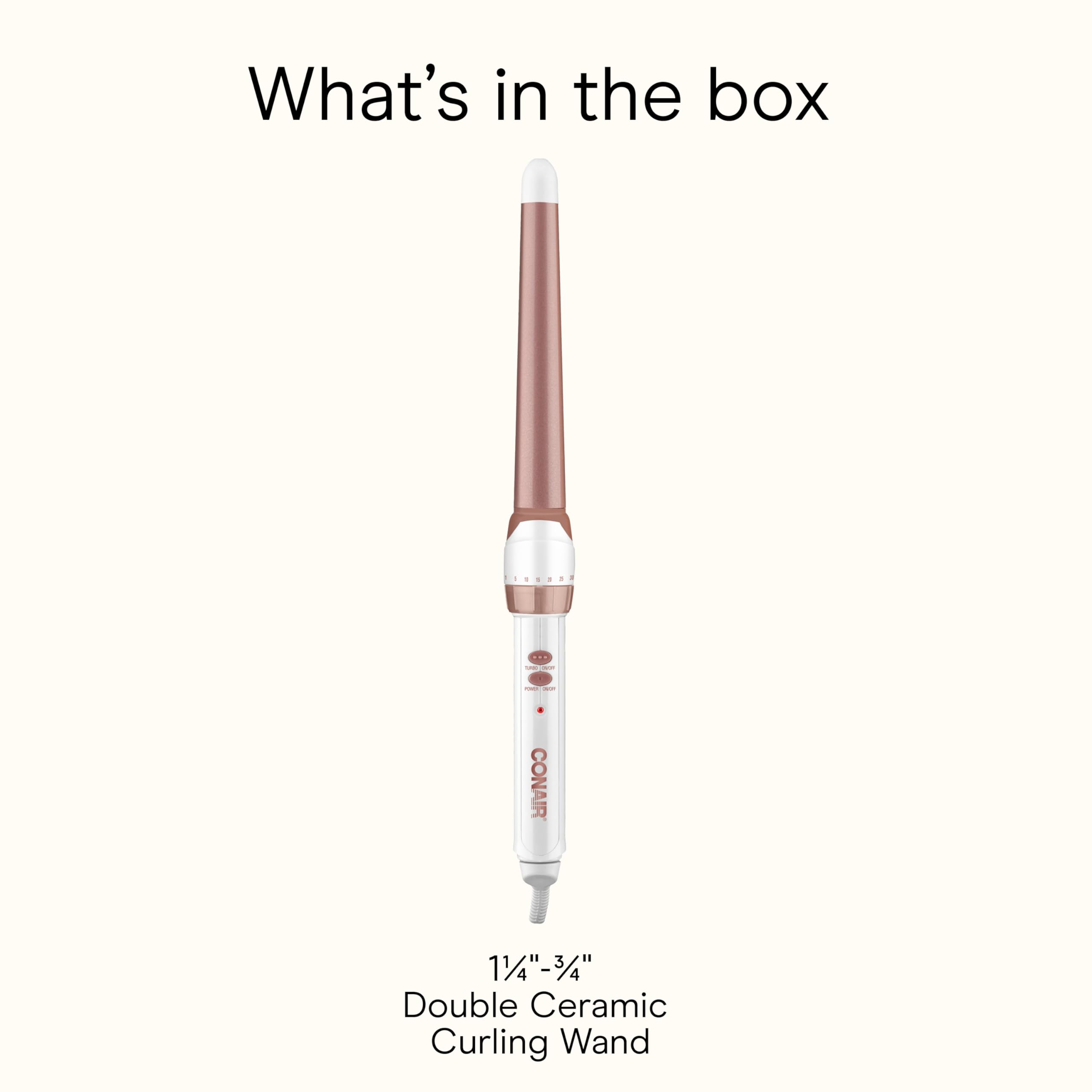 Conair, tecnología cerámica doble distribuye calor.