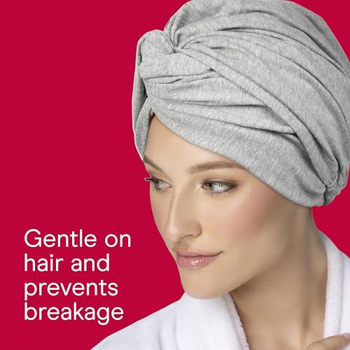 Conair turbante de toalla para cabello con algodón, secado cómodo.