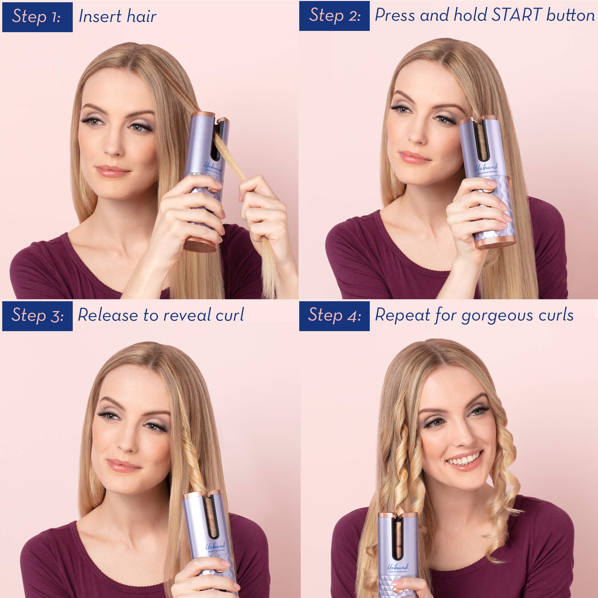 Conair Unbound rizador automático, dirección izquierda-derecha para rizos versátiles y naturales.