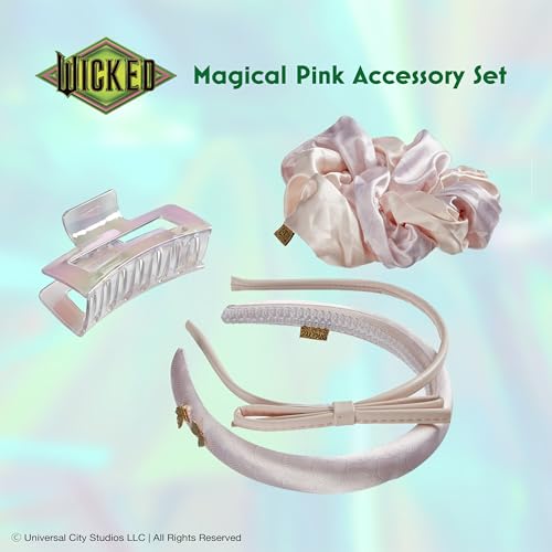 Diadema rosa Conair Wicked Glinda para peinados diarios con estilo.