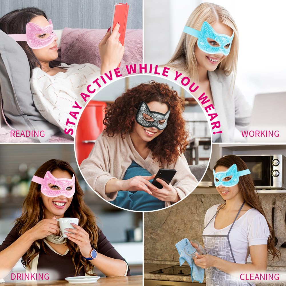 CONBELLA mascarilla ocular abertura para ojos, sin quitarse durante tareas