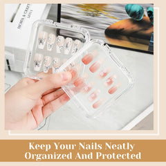 Conbola Diseño transparente que permite ver las uñas sin abrir las cajas.