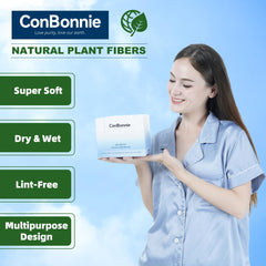 Conbonnie XL, toalla facial de doble cara suave y texturizada para limpieza