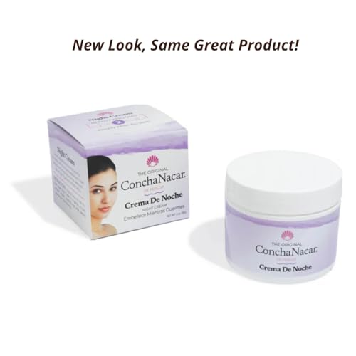 Concha Nacar Crema de Noche No.2, aplicación en rostro para hidratación profunda nocturna.