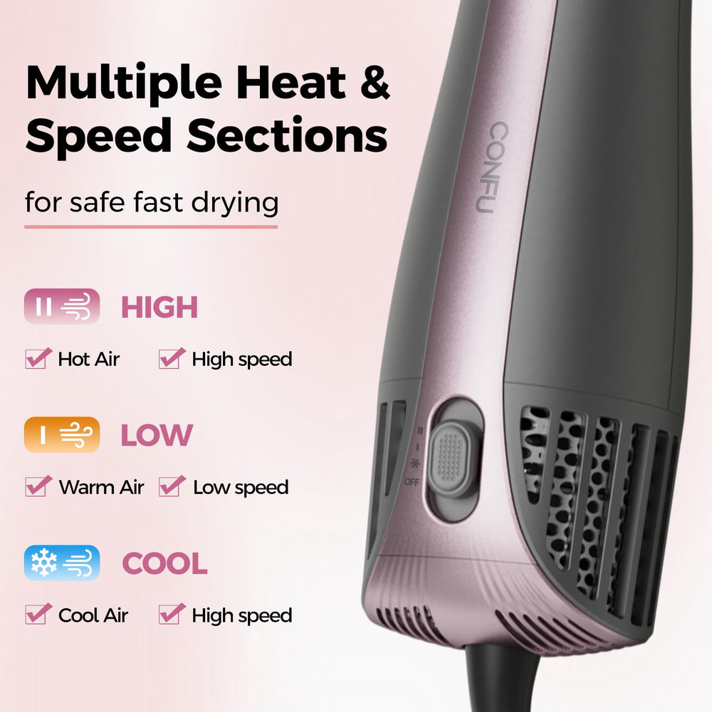 CONFU ajustes de calor y velocidad para todo tipo de cabello