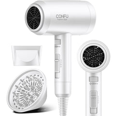 Secador CONFU con difusor, vista frontal, realza rizos con control suave