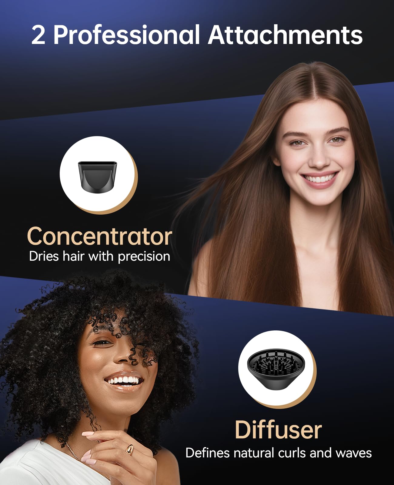 CONFU secador con difusor removible para limpieza fácil.