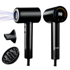 CONFU secador de pelo con difusor magnético para un peinado suave y sin frizz.