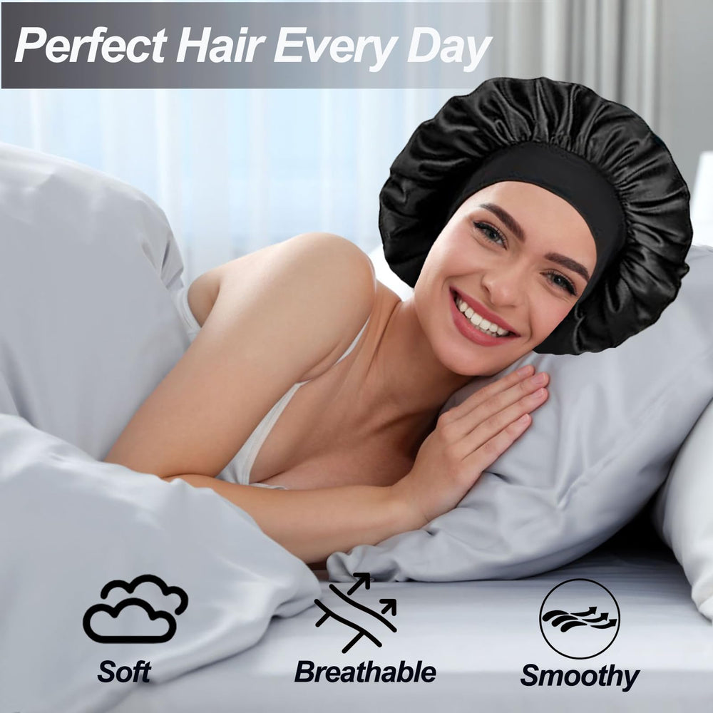 Confvrter bonete diseñado para rizos, trenzas y cabello natural o liso.