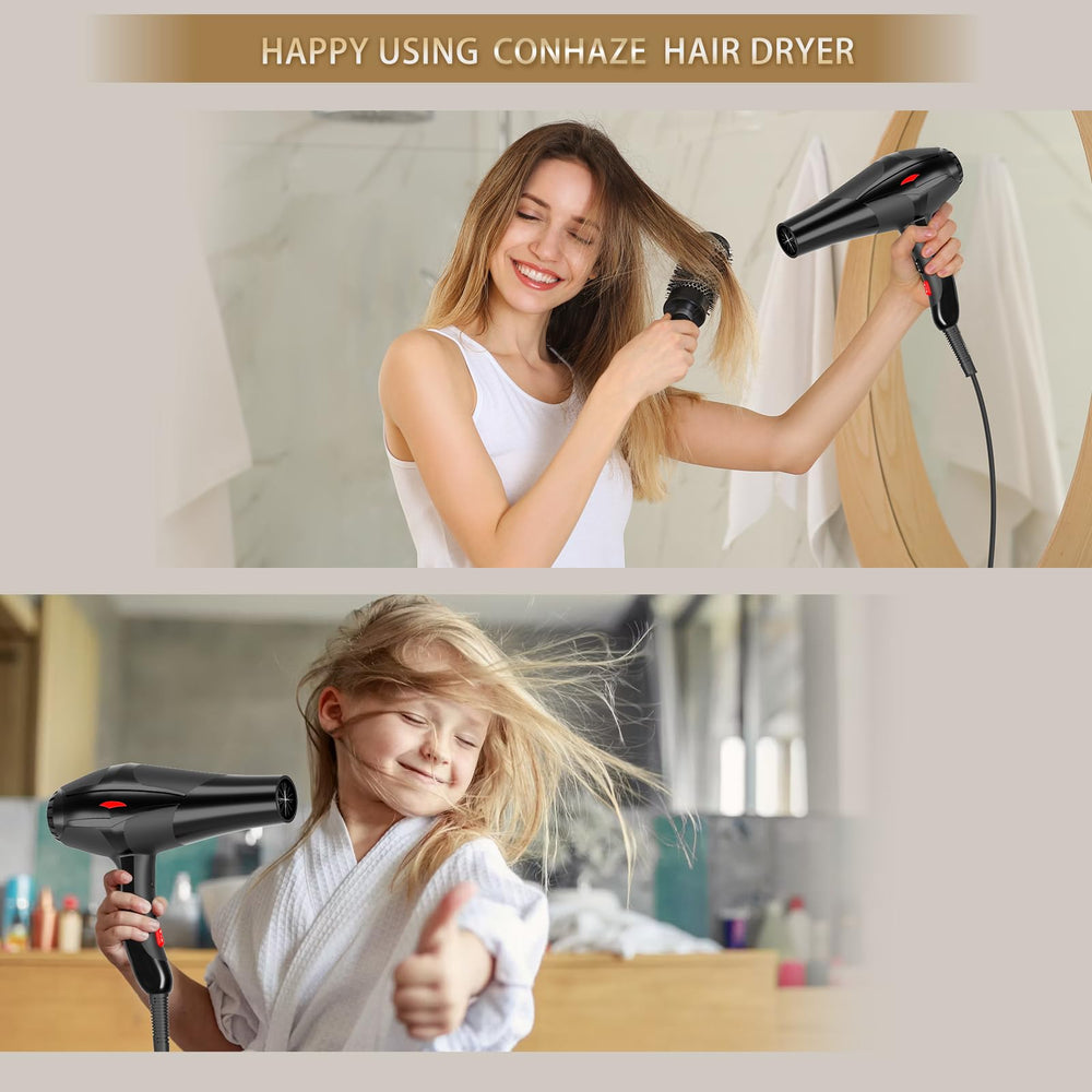Conhaze secador temperaturas ajustables para peinados personalizados.