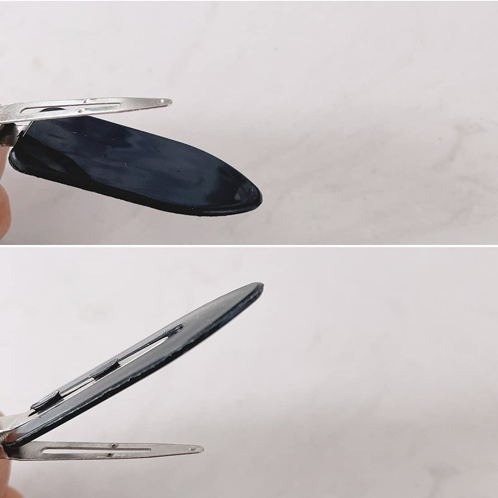 Pinza sin dobleces Conpru blanca para peinados rápidos y sin marcas.