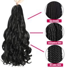 Conrora instalación fácil con cabello preestirado para trenzar rápido