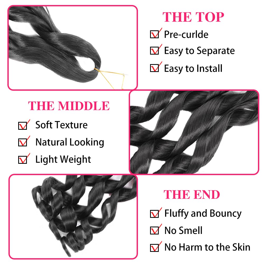 Conrora longitud 24 pulgadas, ideal para trenzas completas