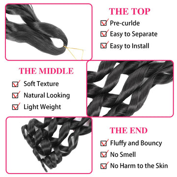 Conrora longitud 24 pulgadas, ideal para trenzas completas