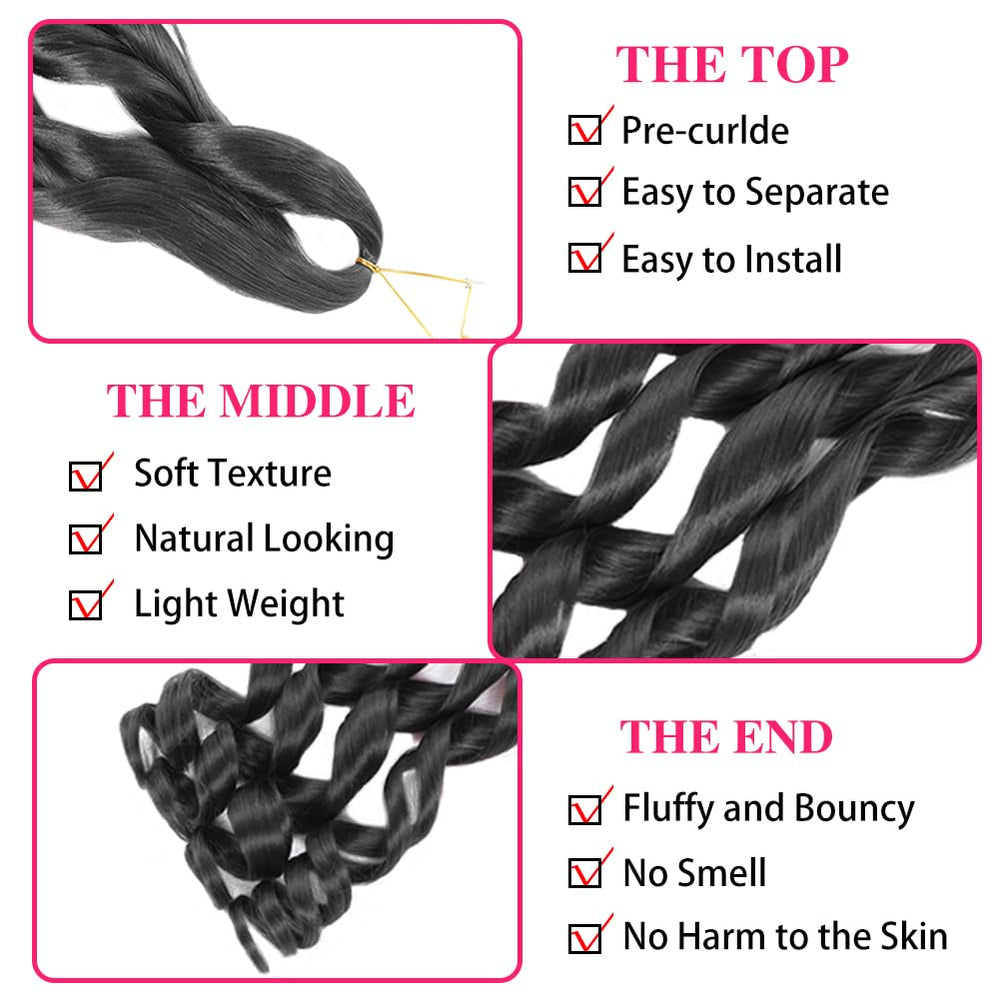 Conrora longitud 24 pulgadas, ideal para trenzas completas
