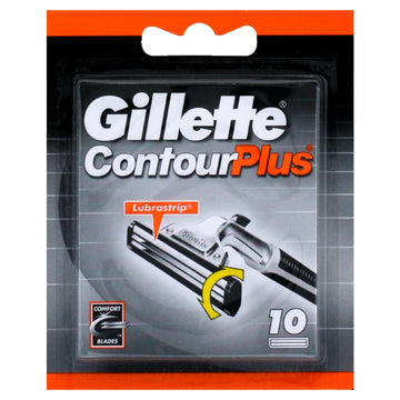 Cartuchos originales Contour Plus, paquete de 10 para un afeitado suave y cercano.