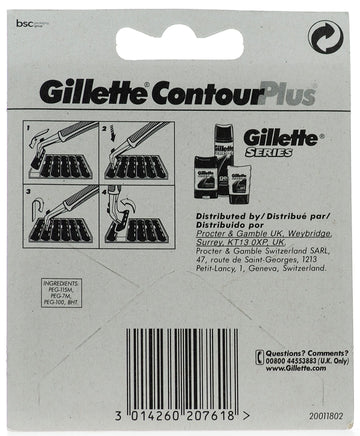 Sistema de afeitado pivotante Contour Plus con dos cuchillas para un afeitado preciso.