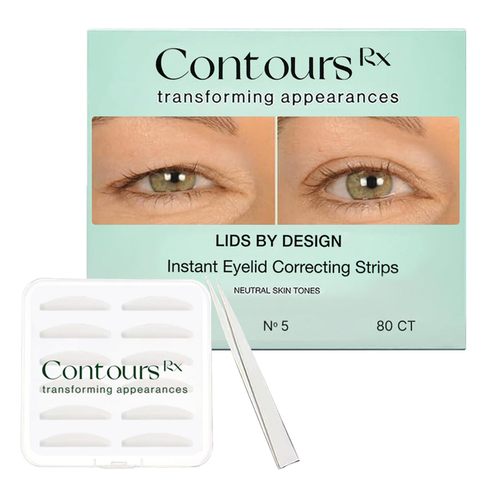 Envase transparente de Contours Rx Lids by Design para uso diario.