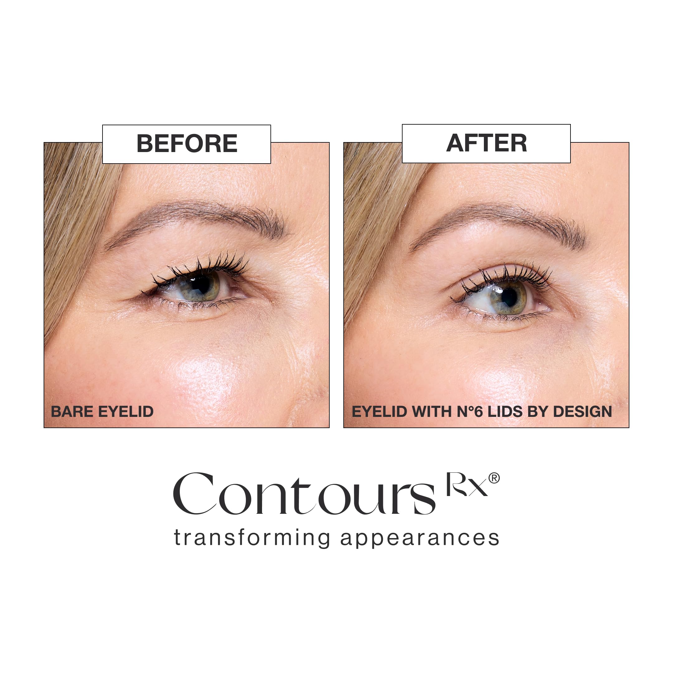 Contours Rx Lids by Design adhesivo de grado médico para uso diario sin cirugía.