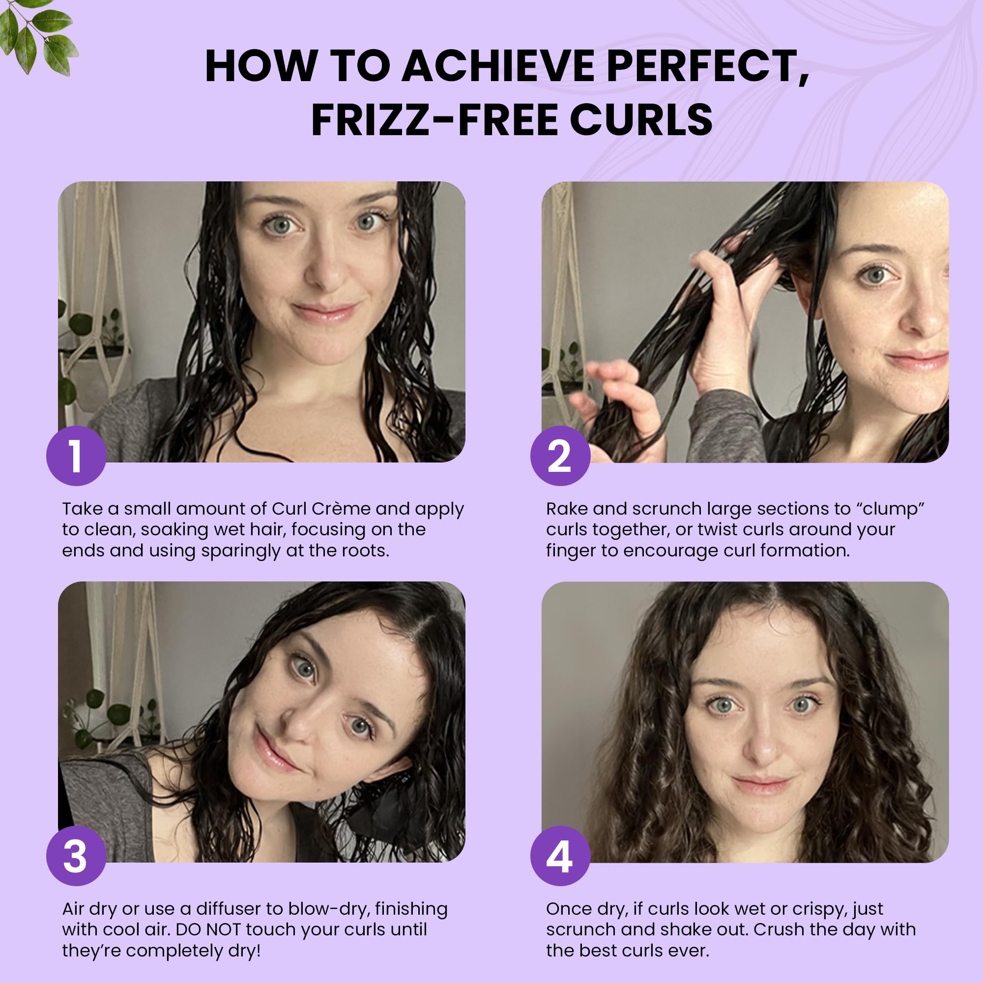 Utilisation quotidienne de la Crème Controlled Chaos sur cheveux colorés.