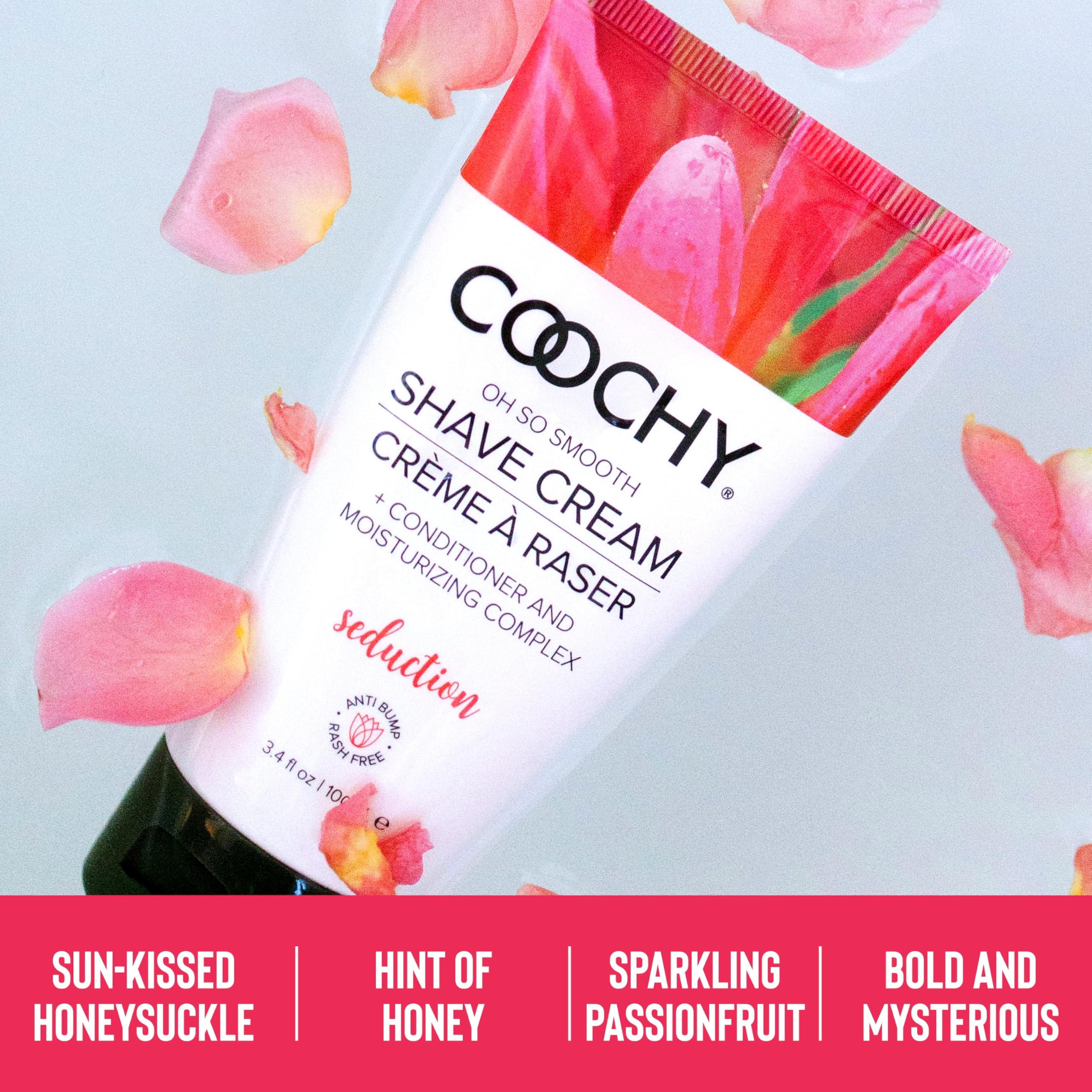 Coochy crema de afeitar: aplicación en piernas para deslizamiento suave.