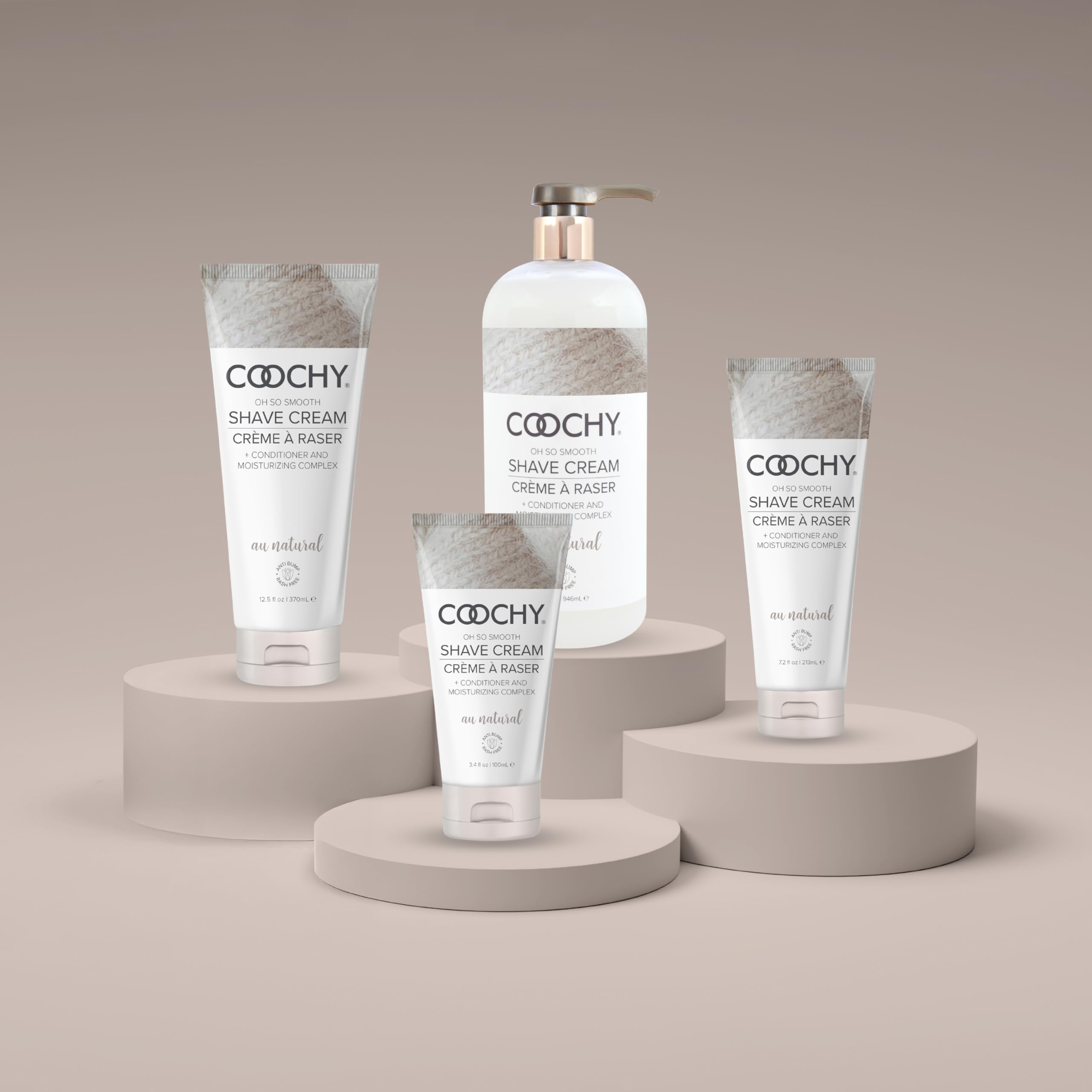 Texture crème Coochy, visuel gros plan, rasage plus lisse et expérience agréable.