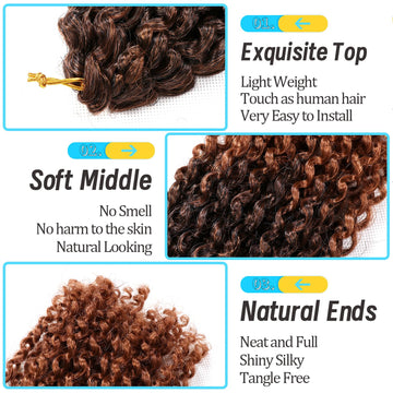 CooCooJoo cabello rizado 8 pulgadas: ligero y cómodo para uso diario.