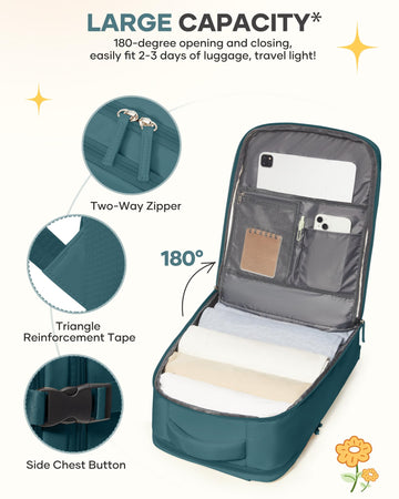 Coofay mochila con sistema para trolley para transporte sencillo.