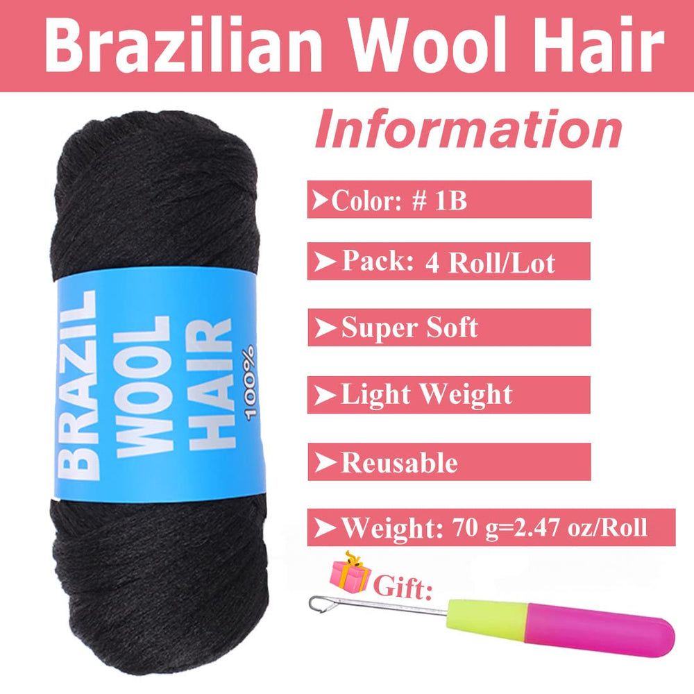 COOKOO 4 Roll, trenzas africanas con gancho: instalación rápida.