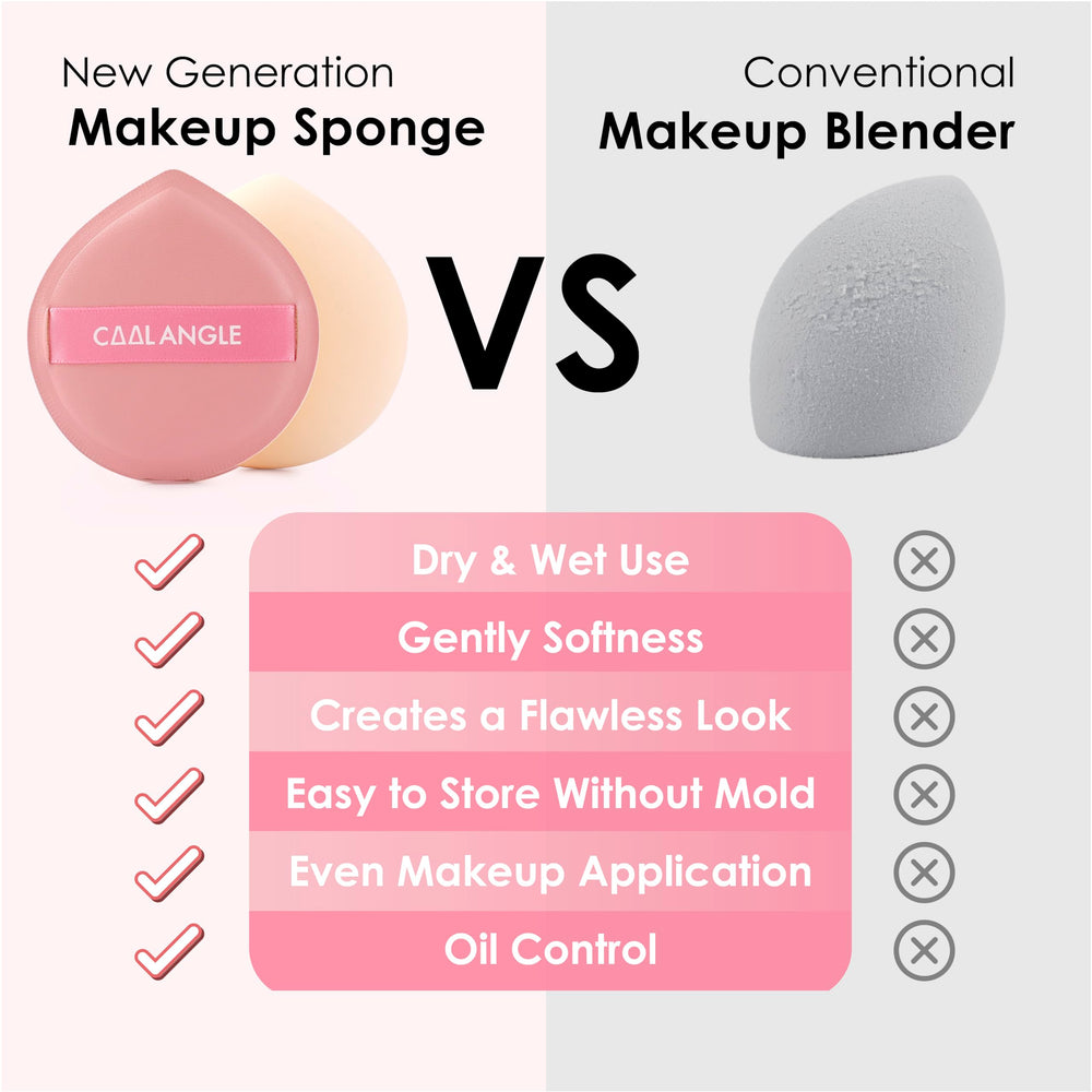 COOL-ANGLE esponja corrector, mezcla precisa para cobertura natural.