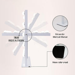 Espejo COOLJEEN iluminación 3 tonos para adaptar la piel durante el retoque.
