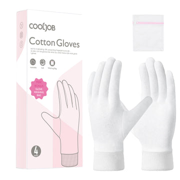 Guantes COOLJOB de algodón suave para dormir, comodidad nocturna.